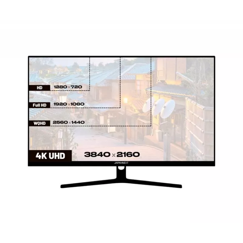JAPANNEXT 4K UHD Monitor 80 cm (31,5) 3840x2160 Pixel,VA Panel, 5 ms, 60 Hz, AMD FreeSync, HDMI, DisplayPort (JN-V315UHDR)