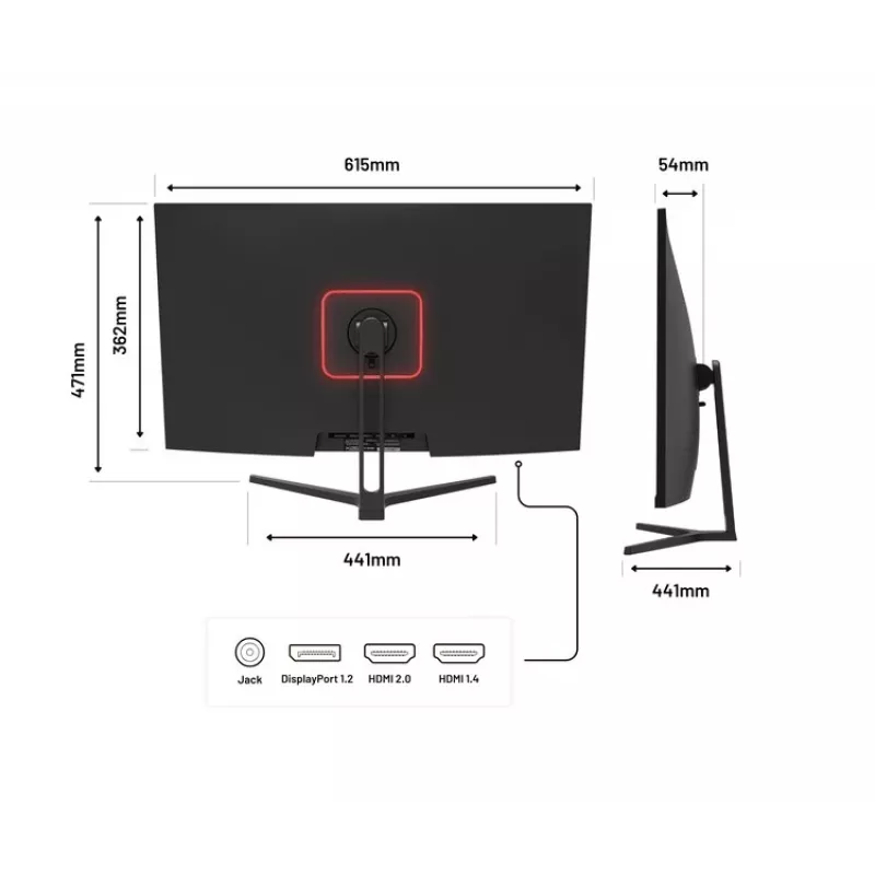 JAPANNEXT 4K UHD Monitor 80 cm (31,5) 3840x2160 Pixel,VA Panel, 5 ms, 60 Hz, AMD FreeSync, HDMI, DisplayPort (JN-V315UHDR)