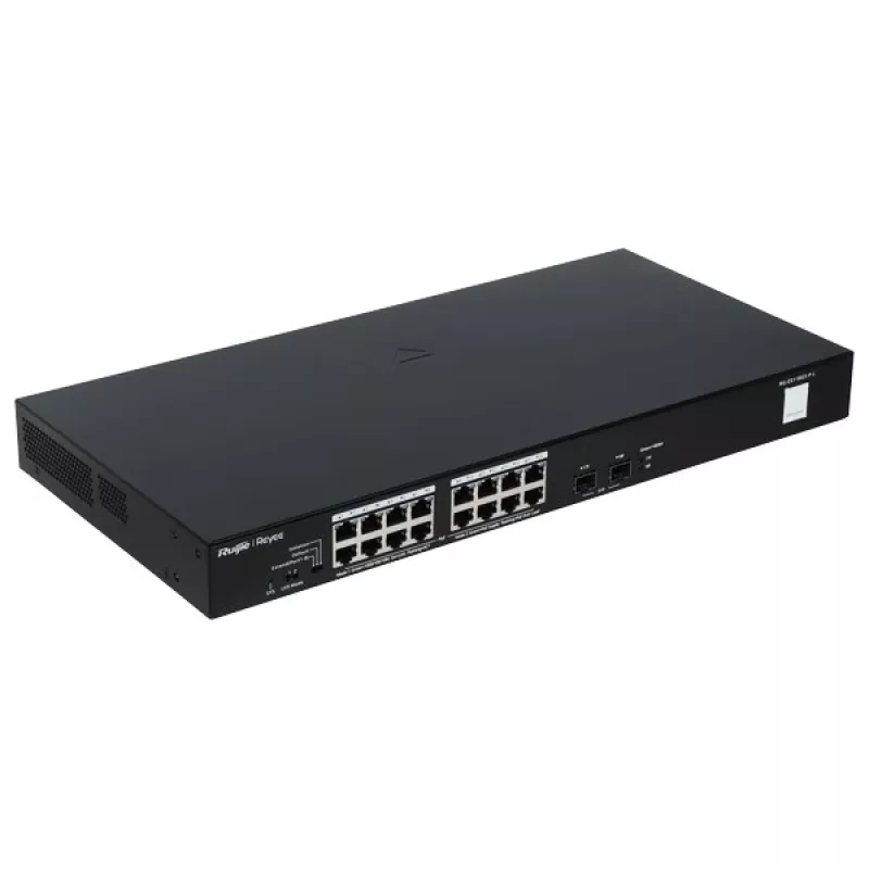 Reyee 16-pordine 1000Mbps + 2 Gigabit SFP porti, 16 porti toetavad PoE/PoE+ toidet - Kommutaator - 1 Gbps