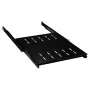 19-tolline 1U lükandriiul EFB Elektronik 350–450 mm sügavus, 30 kg koormus, 600 mm kapisügavusele, reguleeritav esi-/tagakinnitus, teras RAL7035/RAL9005