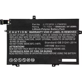 CoreParts sülearvuti aku 44Wh Li-ion 11,1V 4000mAh must 01AV463 - Aku - 4000 mAh (01AV463-CP)