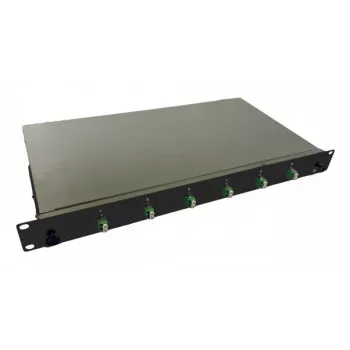 helos Fiiberoptiline 19 Splaisskast 6 x LC/APC Dupleks OS2, splaiss valmis, must