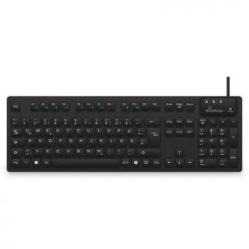 MediaRange kabelgeb. hügieeniklaviatuur, QWERTZ, IP68, 1,5 m, must