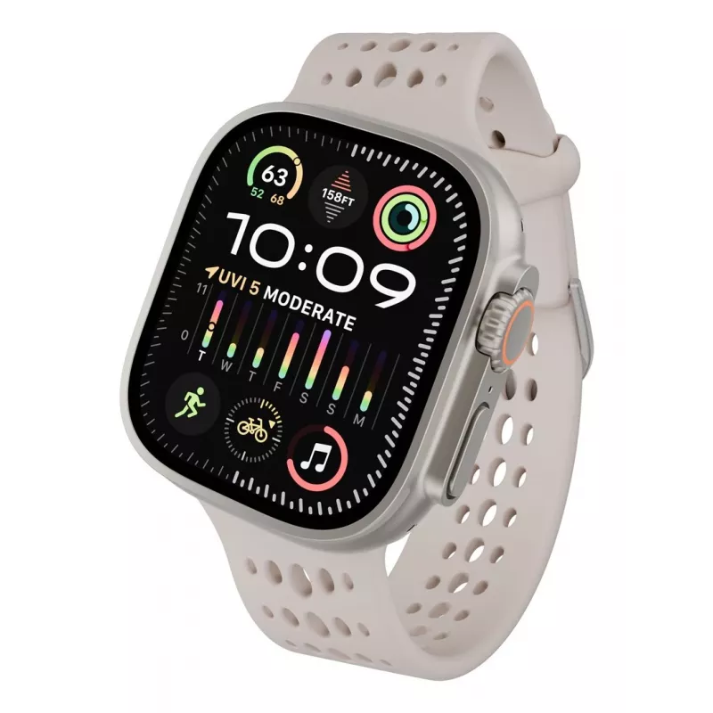 Decoded Silicone Ares O Band - Silikoonrihm Apple Watchile 44/46/49 mm (savi)