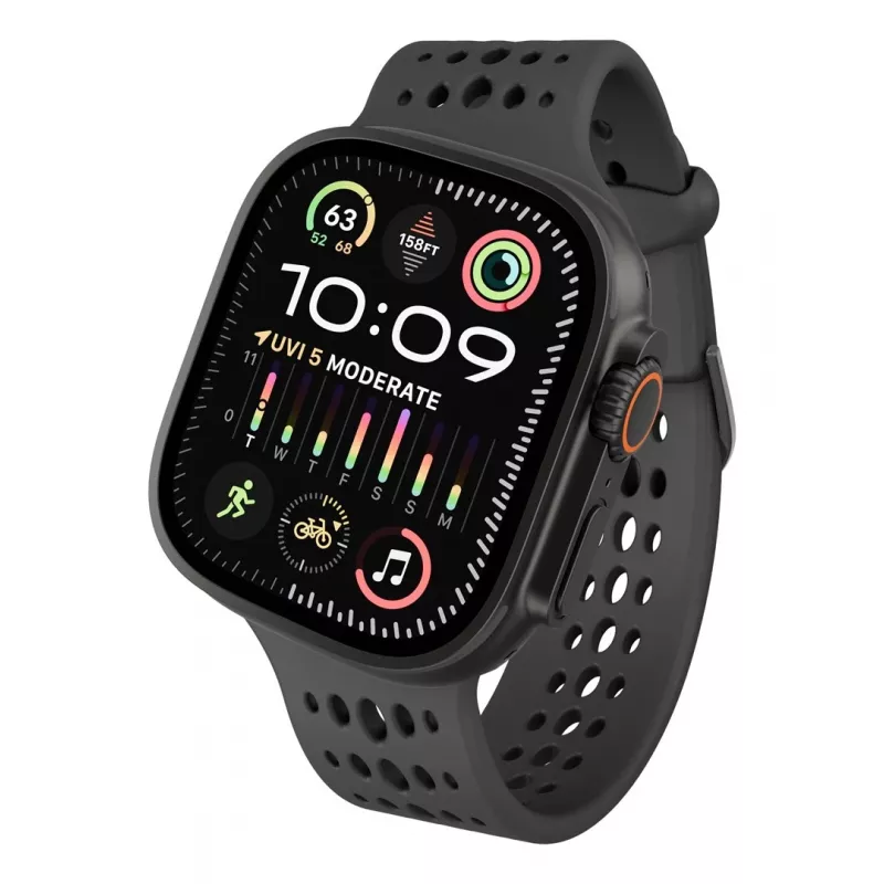Decoded Silicone Ares O Band - silikoonrihm Apple Watchile 44/46/49 mm (must)