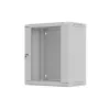 Seinale paigaldatav 19-tolline 12U 540x350 hall klaasuksega riiulikapp (lamepakend)