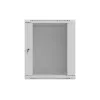Seinale paigaldatav 19-tolline 12U 540x350 hall klaasuksega riiulikapp (lamepakend)