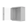 Seinale paigaldatav 19-tolline 12U 540x350 hall klaasuksega riiulikapp (lamepakend)