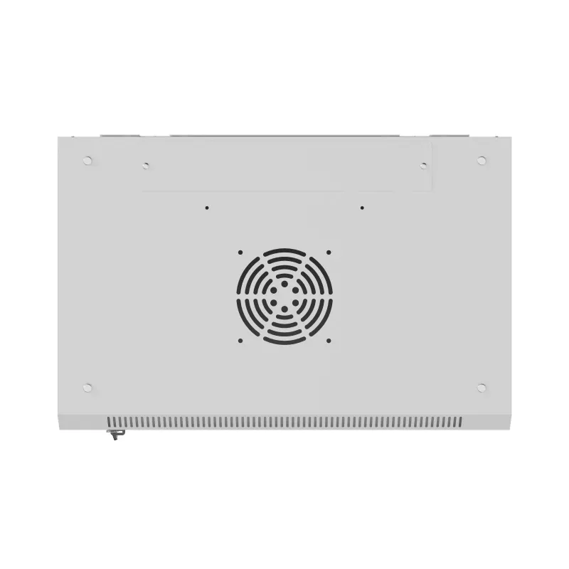 Seinale paigaldatav 19-tolline 12U 540x350 hall klaasuksega riiulikapp (lamepakend)