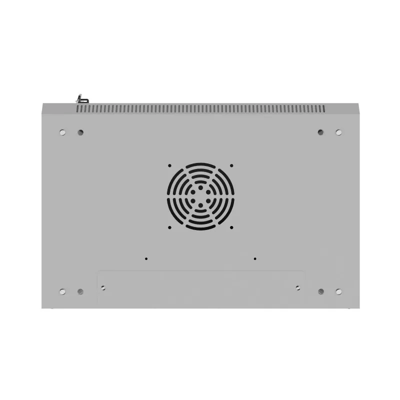Seinale paigaldatav 19-tolline 12U 540x350 hall klaasuksega riiulikapp (lamepakend)