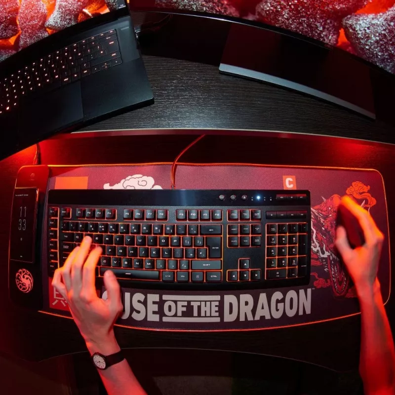Numskull hiir Pad House of Dragons + wireless Charge 30x80cm