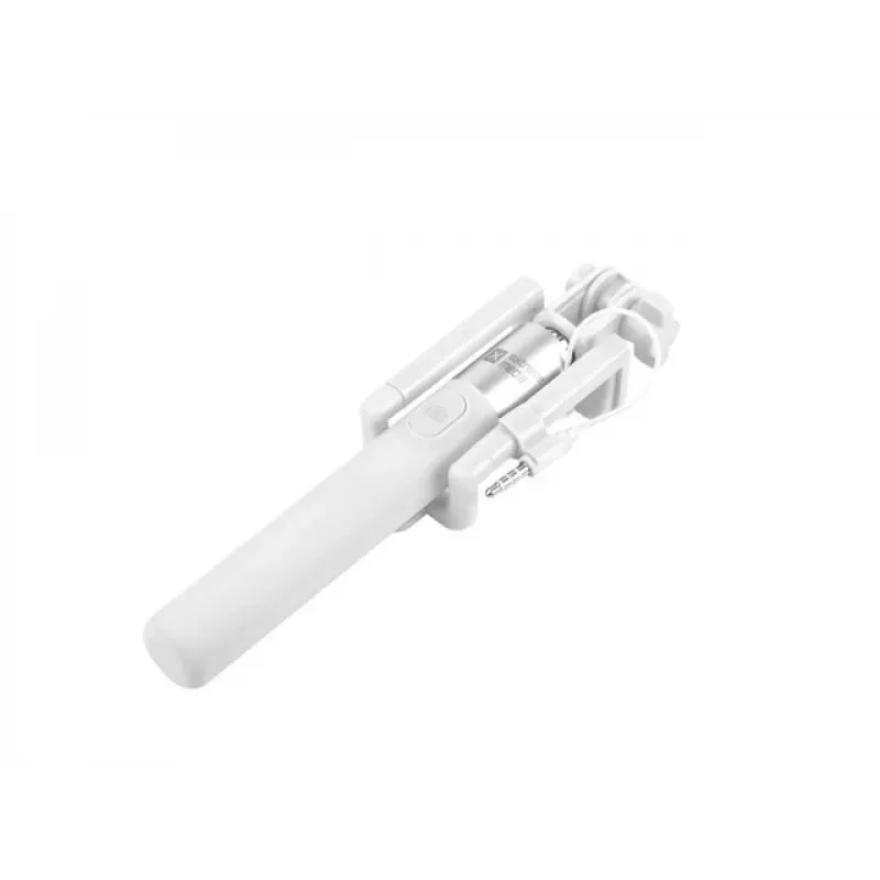 Selfie stick Monopod wired Valge