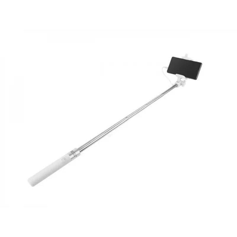 Selfie stick Monopod wired Valge