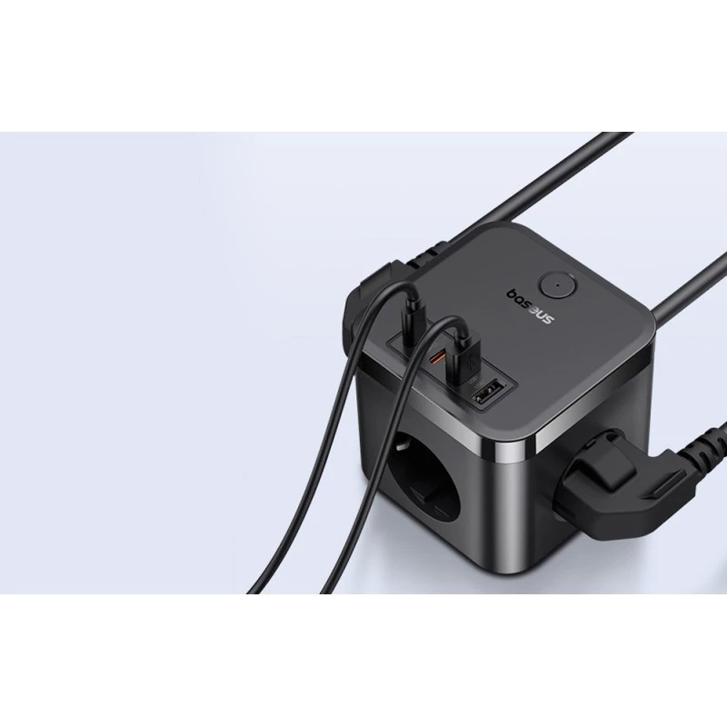 Baseus PowerCombo Universal toitejuhtmepikendus siseruumides Must
