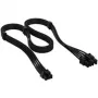 Corsair Premium varrukatud 6+2-kontaktiline PCIe-kaabel, Type-5-toiteploki jaoks - must