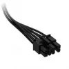 Corsair Premium varrukatud 6+2-kontaktiline PCIe-kaabel, Type-5-toiteploki jaoks - must