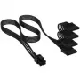 Corsair kaabel, Type 4, SATA toiteühendus, 405 mm, 520 mm, 635 mm, 750 mm, individuaalselt varjestatud – must