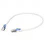 EFB RJ45 paigalduskaabel Cat.6A S/FTP LSZH BC AWG26 lukustatav valge 0,5m