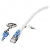 EFB RJ45 paigalduskaabel Cat.6A S/FTP LSZH BC AWG26 lukustatav valge 0,5m
