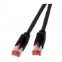 EFB RJ45 paigalduskaabel Cat.6A S/FTP LSZH Draka UC900 TM21 must 0,25m