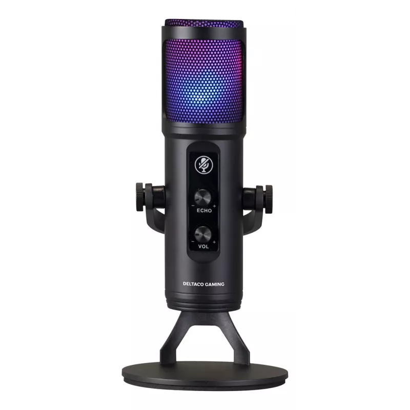 Deltaco Gaming RGB voogedastusmikrofon must