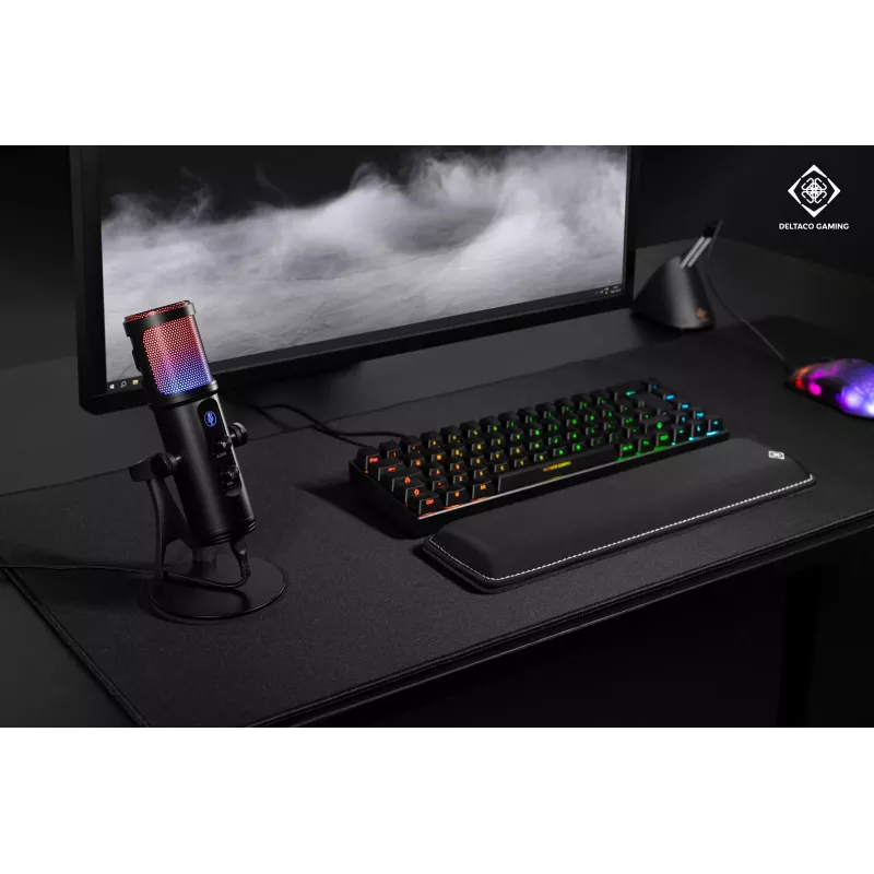 Deltaco Gaming RGB voogedastusmikrofon must