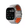 NOMAD Stratos Band - titaanist käevõru Apple Watch 49mm jaoks FKM-iga (looduslik titaan, ultraoranž FKM)