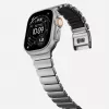 NOMAD Stratos Band - titaanist käepael Apple Watchile 49mm FKM-iga (looduslik titaan, must FKM)
