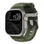 NOMAD Rocky Point Band - rihm Apple Watchile 46mm/49mm FKM ja titaaniga (forest, natural hardware)