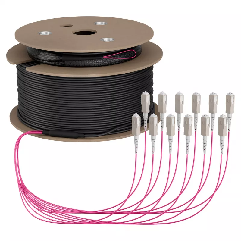 EFB Trunk kaabel U-DQ(ZN)BH OM4 12G (1x12) SC-SC 100m Dca LSZH
