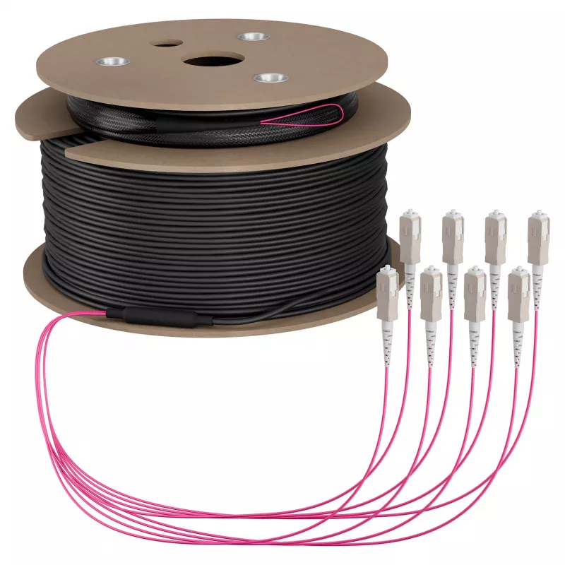EFB Trunk kaabel U-DQ(ZN)BH OM4 8G (1x8) SC-SC 120m Dca LSZH