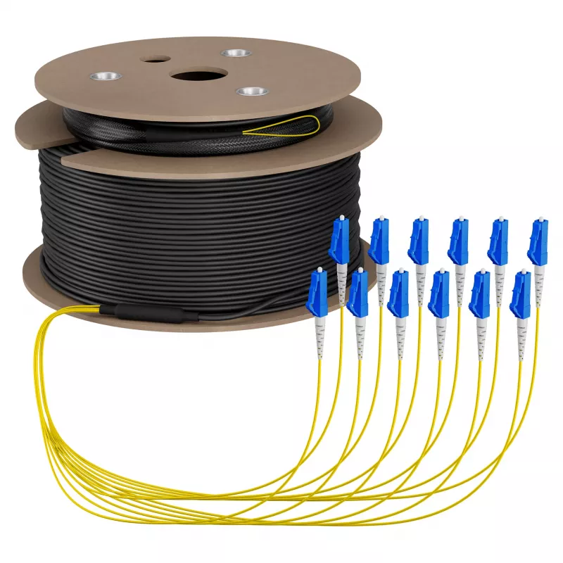 EFB Trunk kaabel U-DQ(ZN)BH OS2 12E (1x12) LC-LC 200m Dca LSZH G657A1
