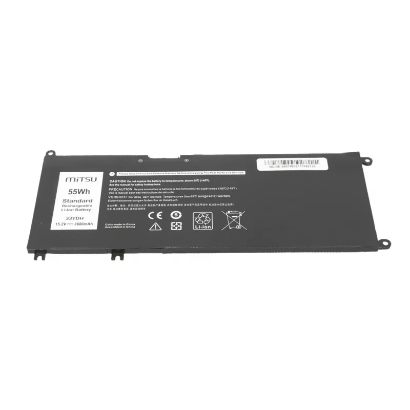 Aku Dell Inspiron 15 5587, 7588 jaoks 3600 mAh (55 Wh) 15,2 V