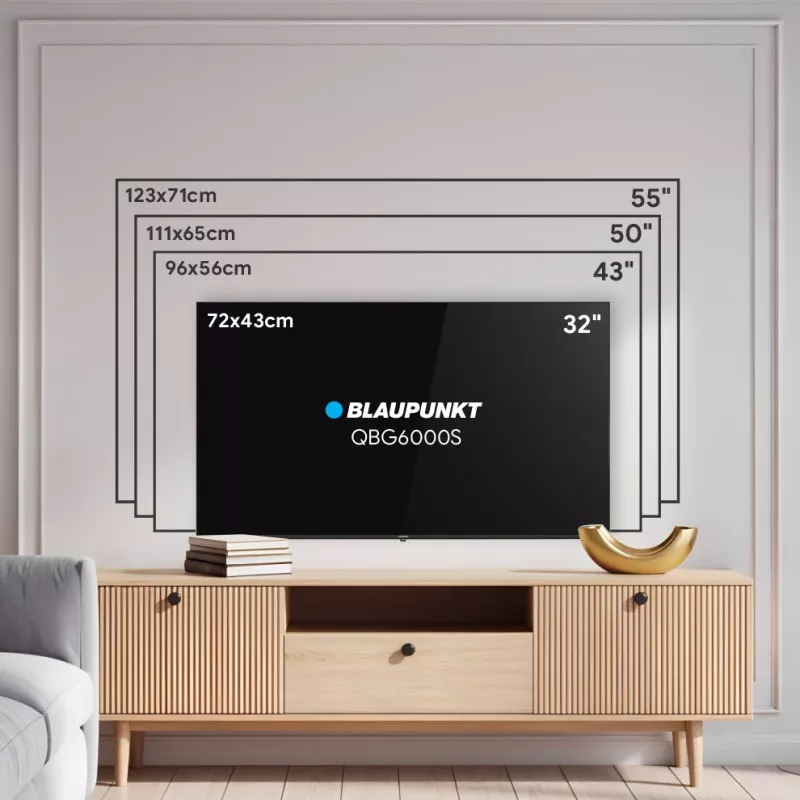 Blaupunkt QLED TV | 32QBG6000S | 32 inch | Smart TV | Google TV | Must