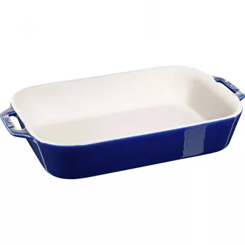 Staub ristkülikukujuline keraamiline vorm, tumesinine, 34x24x7,6