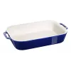 Staub ristkülikukujuline keraamiline vorm, tumesinine, 34x24x7,6
