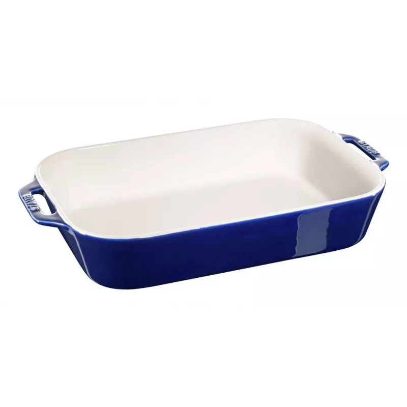 Staub ristkülikukujuline keraamiline vorm, tumesinine, 34x24x7,6