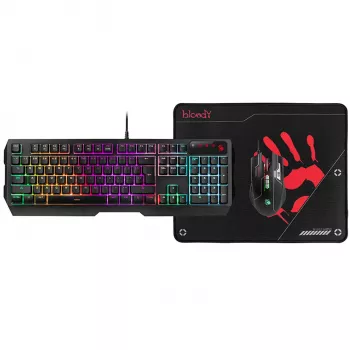 A4TECH BLOODY USB B1700 B140N +ES7 + BP-50M USB/ Esports Must USB komplekt klaviatuur+hiir+hiirematt (EN)