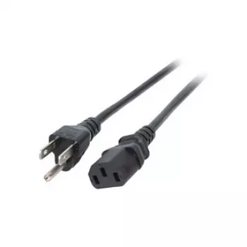 EFB-Elektronik toitejuhe USA/NEMA 5-15P - C13 180°, must, 1,8m, 3SJT AWG14 x 3C Tootja: EFB Elektronik (EK462.1,8)