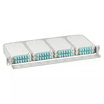 Raami kandur 1U FTTH moodulitele EFB Elektronik FTTH-BGT-1HE — 19-tolline 48,3 cm, mahutab 8 moodulipesa, eesmine kaablialus, kuni 96 LC-porti 1U kohta