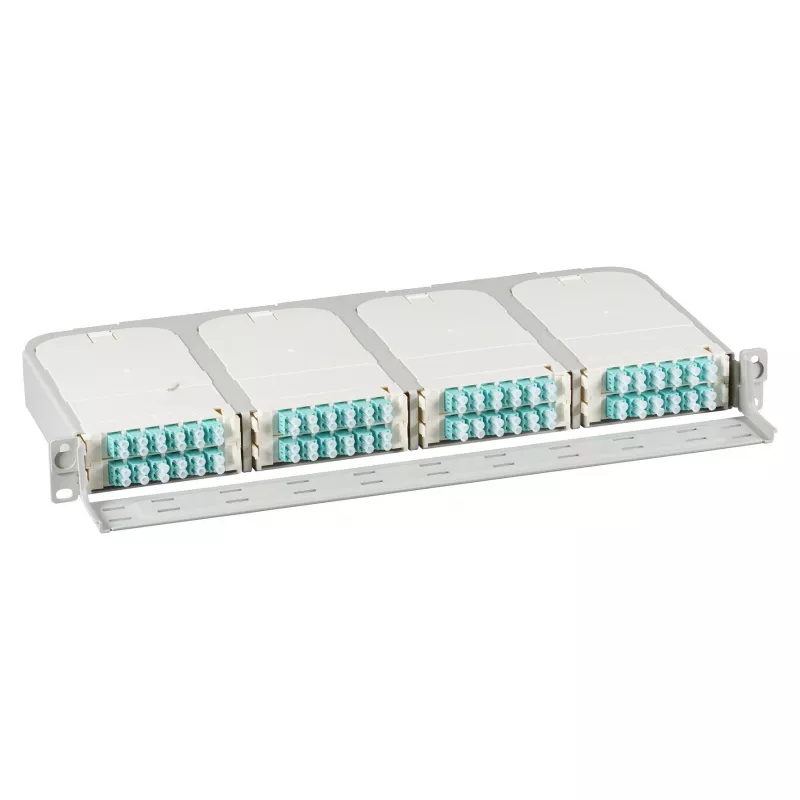 Raami kandur 1U FTTH moodulitele EFB Elektronik FTTH-BGT-1HE — 19-tolline 48,3 cm, mahutab 8 moodulipesa, eesmine kaablialus, kuni 96 LC-porti 1U kohta