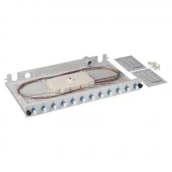 Fiiberoptiline jätkukarp EFB Elektronik BA71921L24, LC 9/125µm OS2, 24 eraldatud patsi, 12 jaoturit, väljatõmmatav