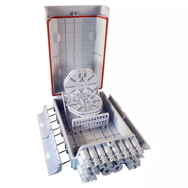 FTTH IP65 välistingimustes fiiberoptiline harukarp Tootja FTTH-BOX-OUT-5 48 kiule, 24 adapterile, splaissiplaat kaasas
