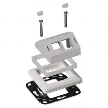Adapter frame EFB Elektronik ET-25092.8 disainiühilduvuseks Gira RAL9003-ga moodulitele ET-25092.x ja FTTH-OUTLET-xx