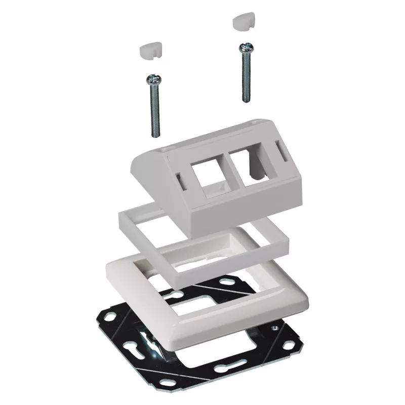 Adapter frame EFB Elektronik ET-25092.8 disainiühilduvuseks Gira RAL9003-ga moodulitele ET-25092.x ja FTTH-OUTLET-xx