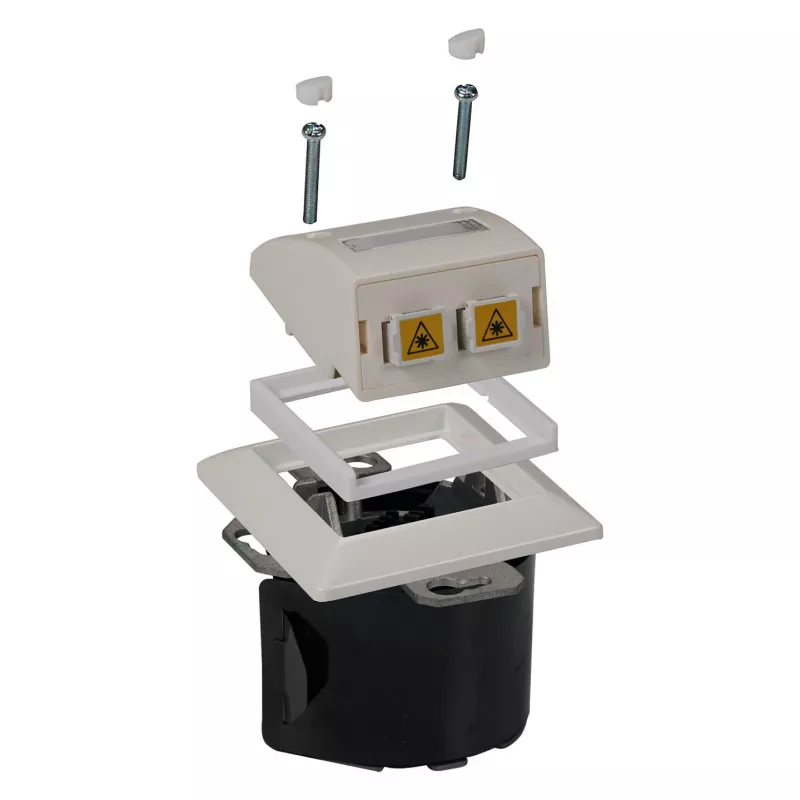 Adapter frame EFB Elektronik ET-25092.8 disainiühilduvuseks Gira RAL9003-ga moodulitele ET-25092.x ja FTTH-OUTLET-xx