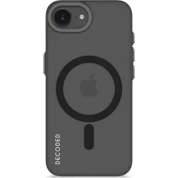 Decoded läbipaistev ümbris iPhone 16e jaoks, mattmust läbipaistev