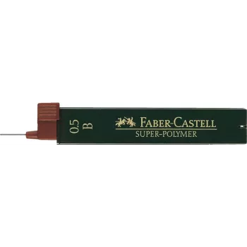 Mehaanilise pliiatsi grafiit Faber-Castell 0,5 mm B (2 pakki, must)