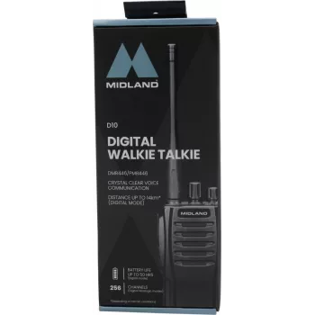 Midland D10 Digital DMR446 kahesuunaline raadio — pihuarvuti DMR446 digitaalne mudel