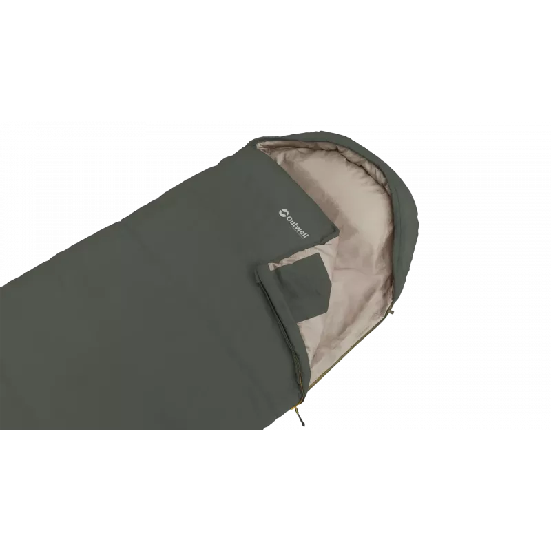 Magamiskott sünteetiline Outwell Campion Prime (185 cm) - roheline, suurus: vasak